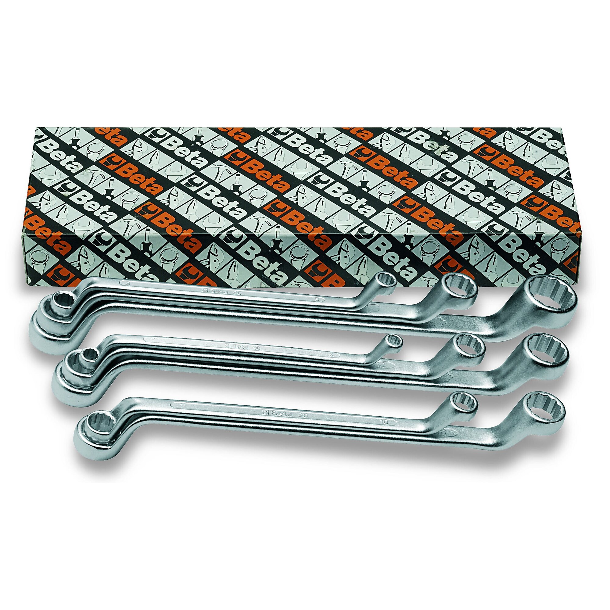 Beta Metric Double-End Deep Offset Box Wrench Set — 13 Pcs, 6mm–32mm, Model# 90/S13